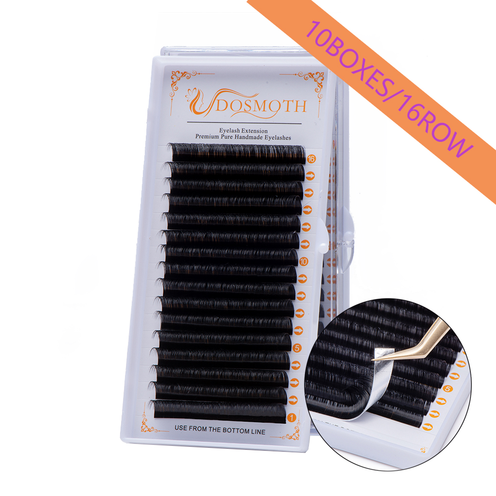Eyelash Extension For Asian Eyes - DOSMOTH 10 kotak 16 baris 7-16mm