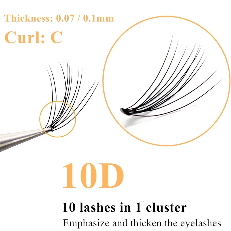 10D Faux Mink Eyelash Clusters - Eyelash Extension For Asian Eyes ulasan dan harga