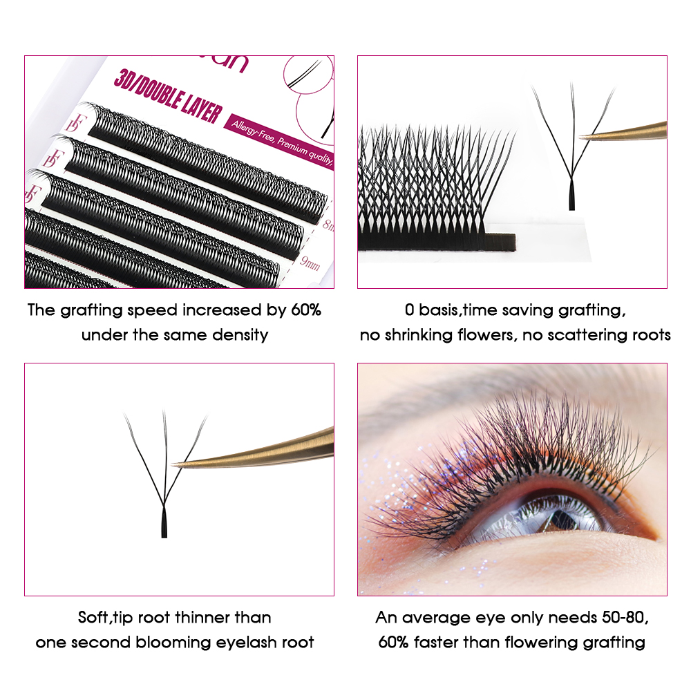 Ekstensi bulu mata berbentuk F - Eyelash Extension For Asian Eyes ulasan dan harga