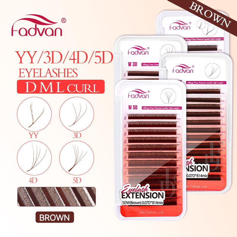 Bulu mata FADVAN coklat 4D/3D/ - Eyelash Extension For Asian Eyes ulasan dan harga