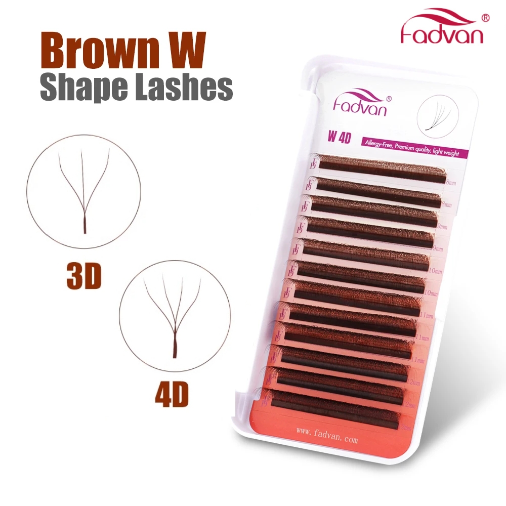 FADVAN Coklat 3D/4D W Bentuk D - Eyelash Extension Human Hair ulasan dan harga