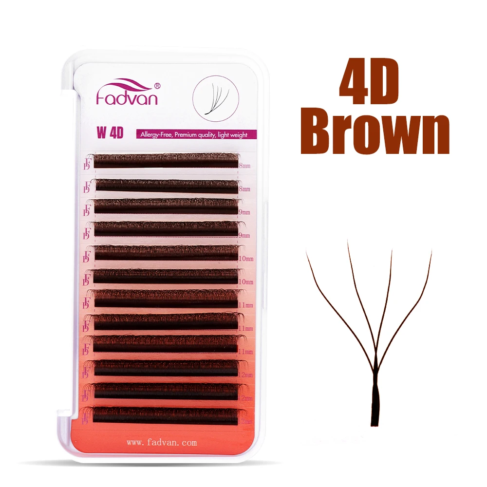 FADVAN Coklat 3D/4D W Bentuk D - Eyelash Extension Human Hair ulasan dan harga